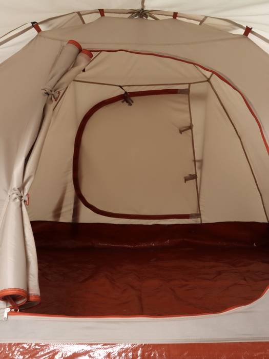 Палатка туристическая 2-местная maclay katun ume cool 2,   325×160×120 см, трекинговая, двухслойная, с тамбуром, бежевая